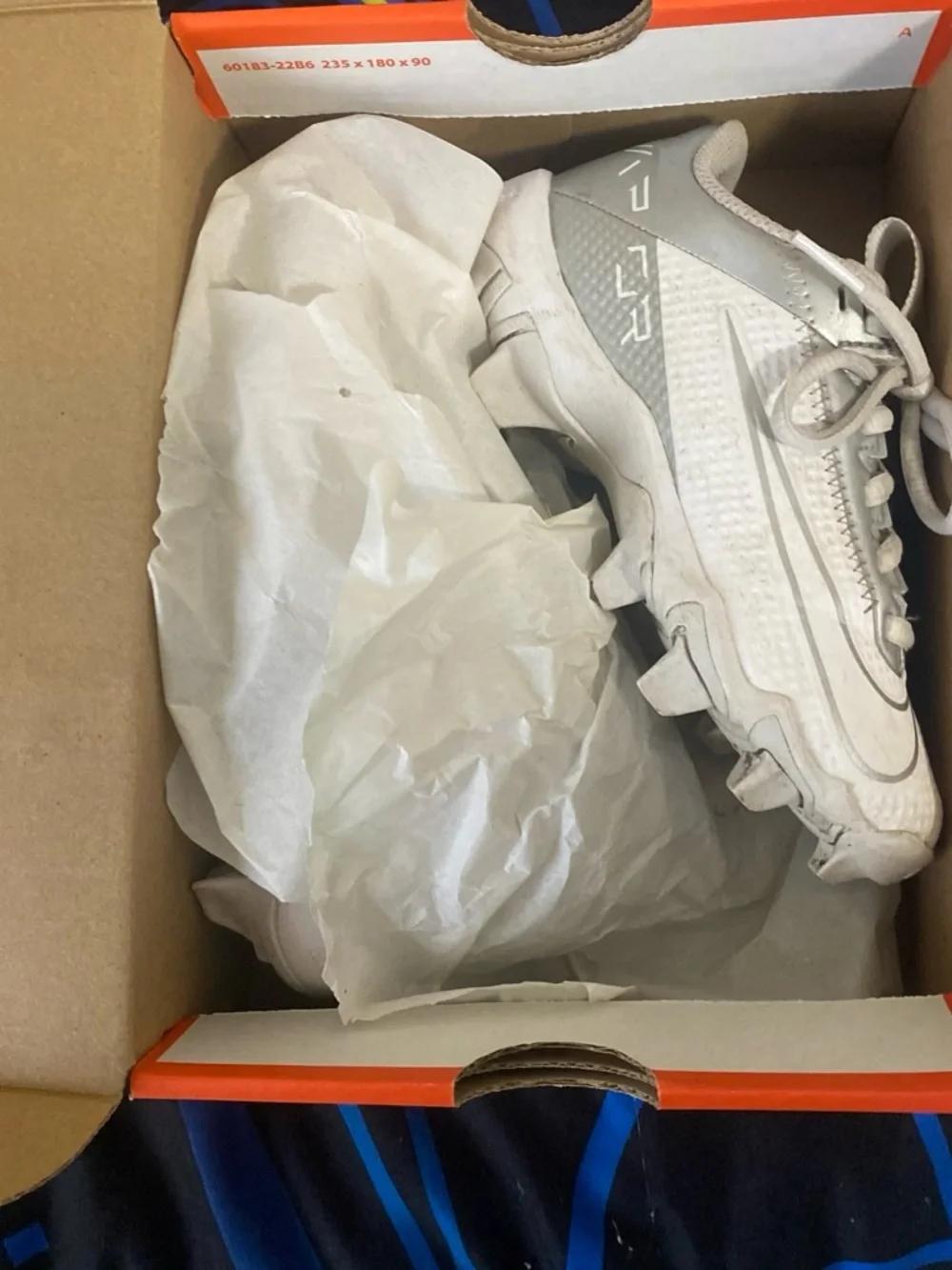 Nike Vapor Edge Shark 2 BG in White and Silver